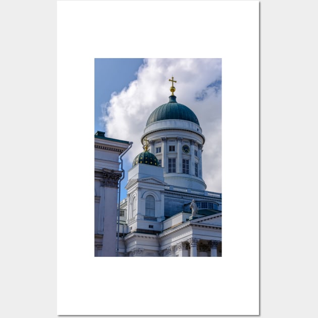 Main dome of white Helsinki Cathedral Wall Art by lena-maximova